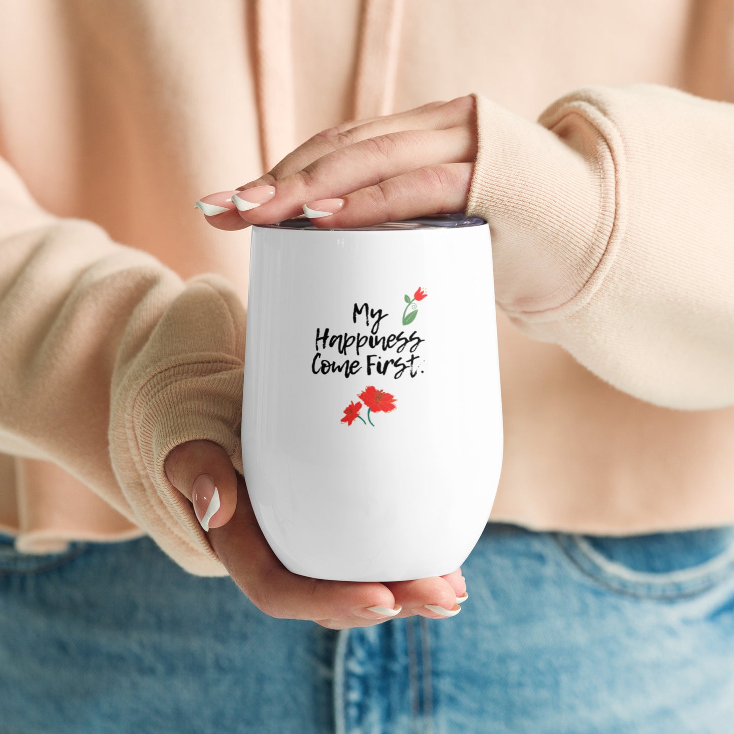 happiness Wine tumbler